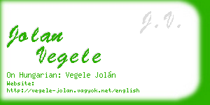 jolan vegele business card